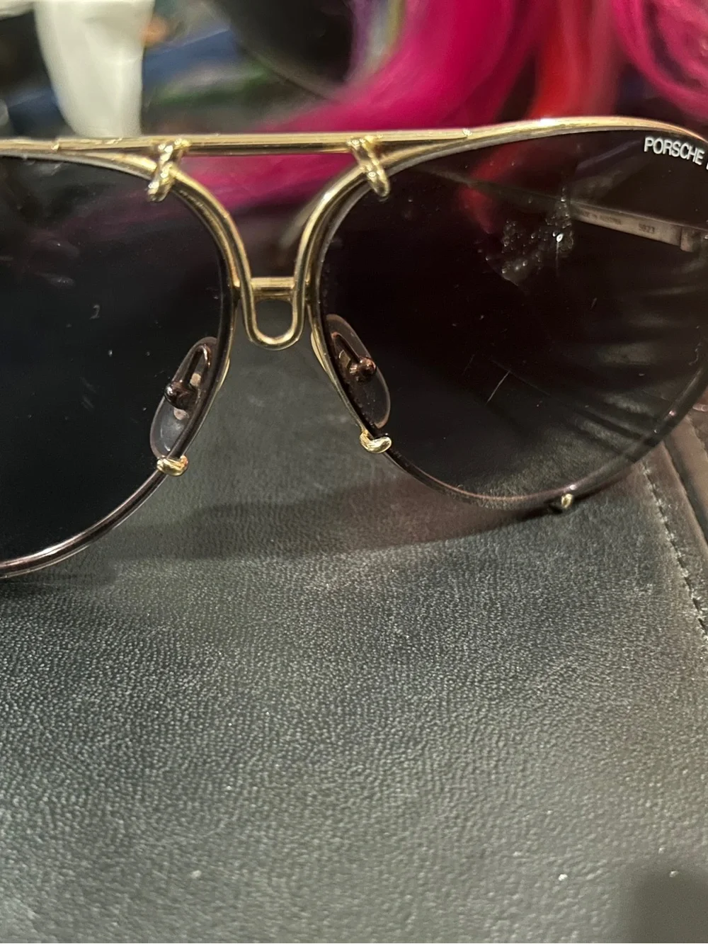 Carrera Porsche Design Gold Frame Sunglasses with Dark Smoke Lenses 5623